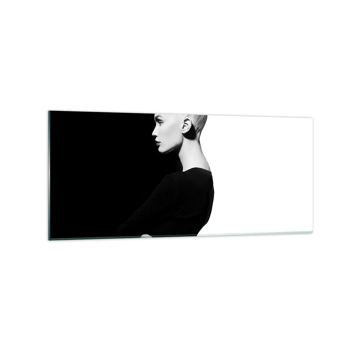 Billede på glas - Blot en kvinde - 120x50 cm