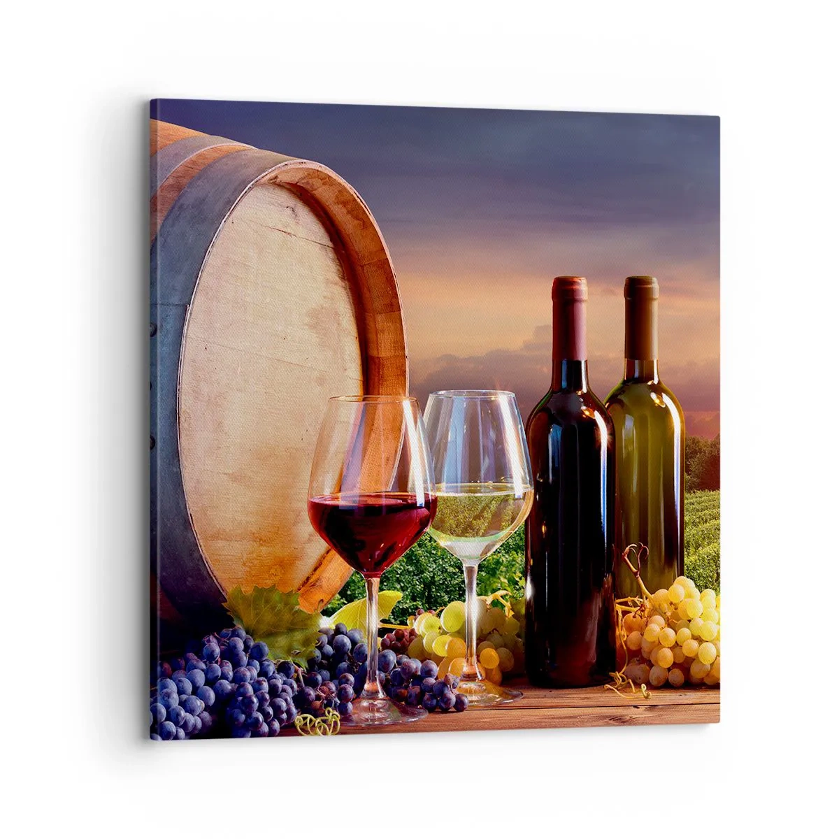 Lærredstryk - Billede på lærred - Livet har smag her - 70x70 cm