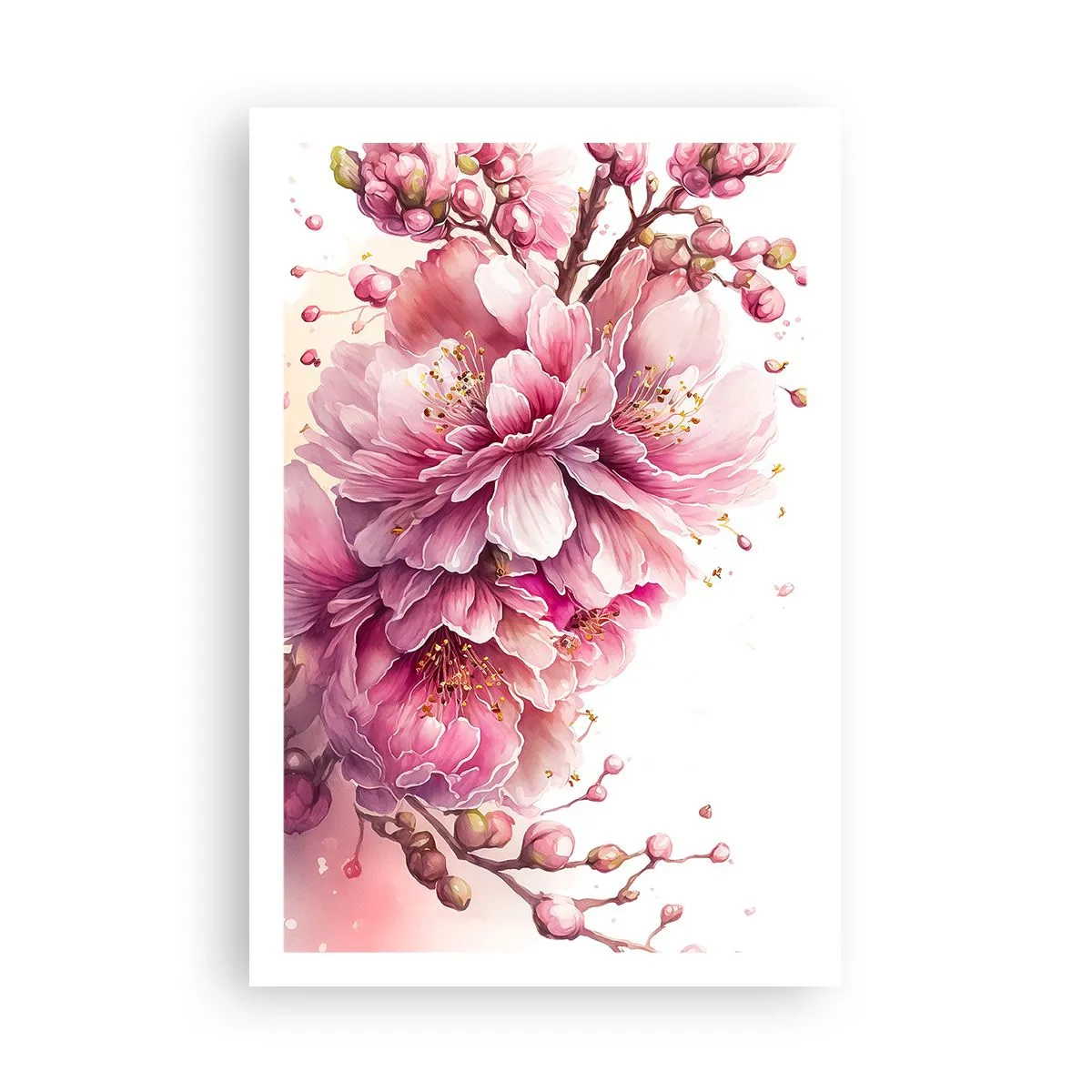 Plakat - Kirsebærblomst - 61x91 cm