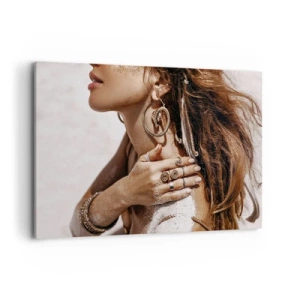 Lærredstryk - Billede på lærred - Dronning af den vilde strand - 120x80 cm