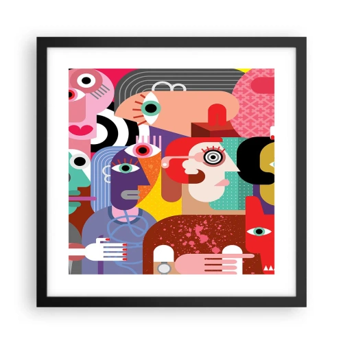 Plakat i sort ramme - Vi fra hr. Picasso - 40x40 cm