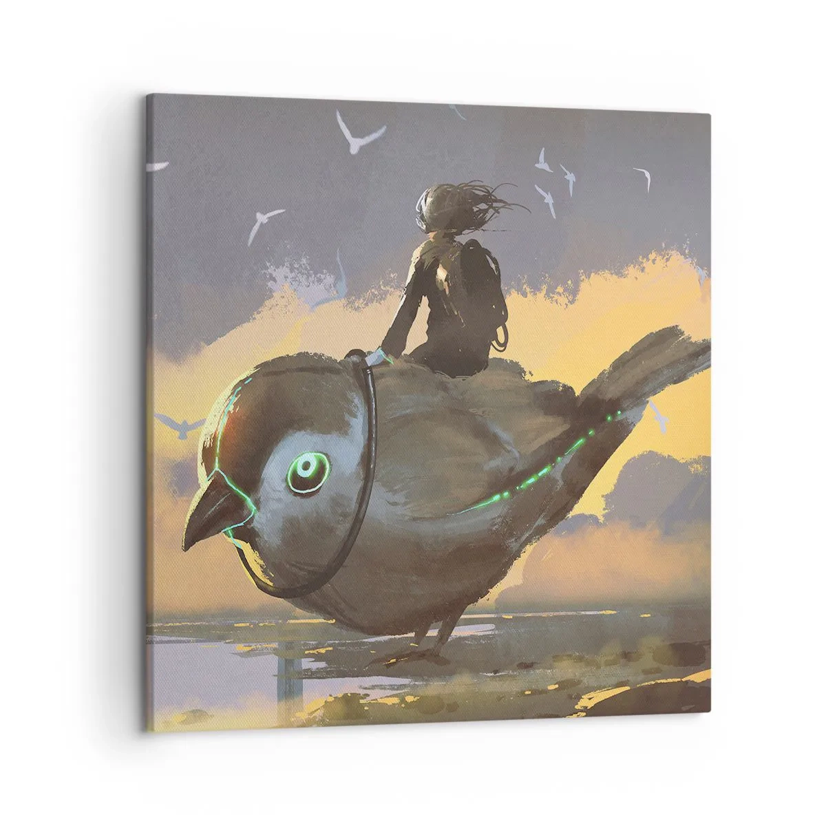 Lærredstryk - Billede på lærred - Et stop på en fantastisk rejse - 50x50 cm