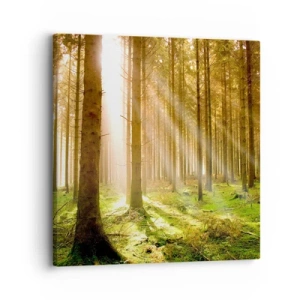 Lærredstryk - Billede på lærred - Nisserne er ved at dukke op - 30x30 cm