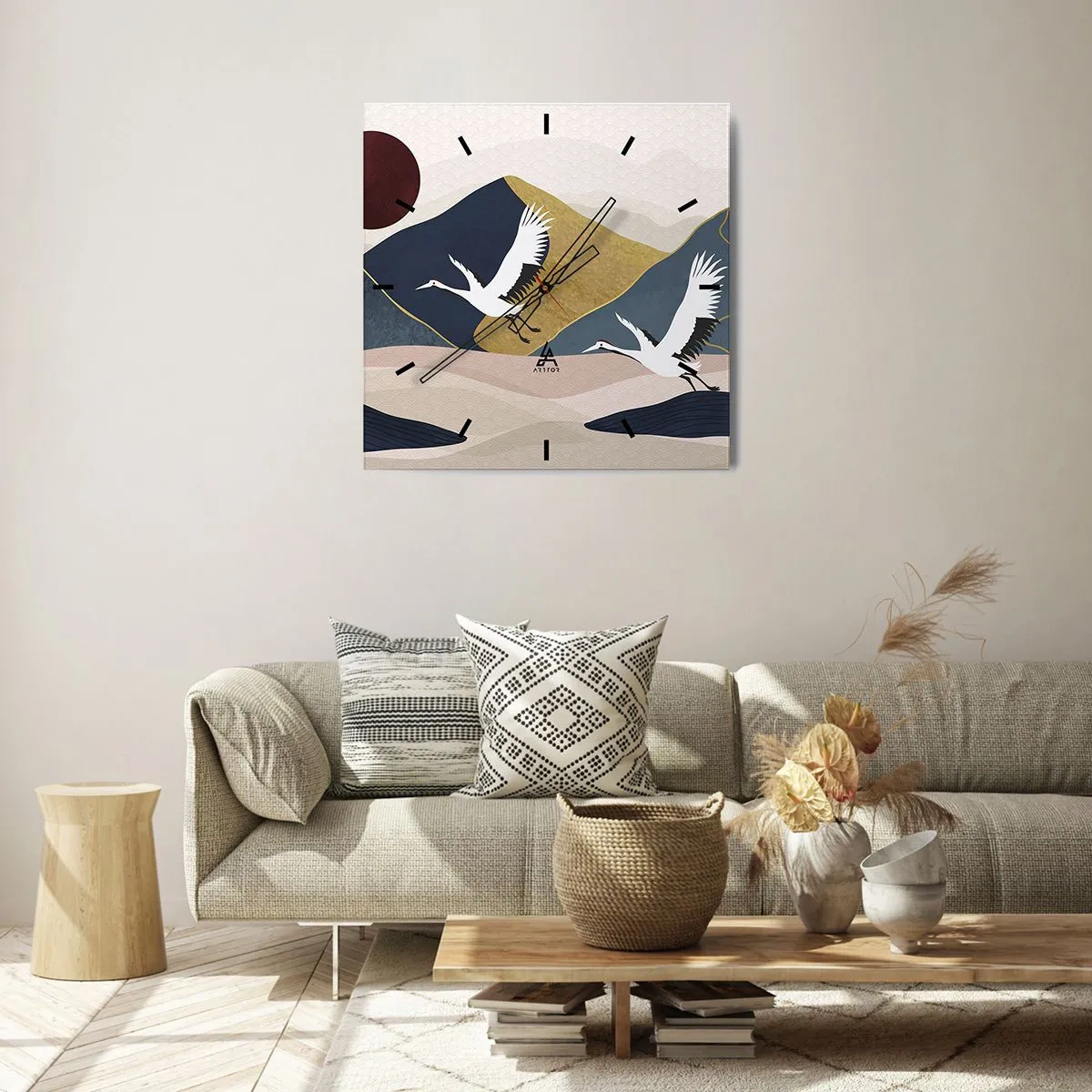 Vægur, Uret - Og dagen er igen FLØJET af sted - 40x40 cm