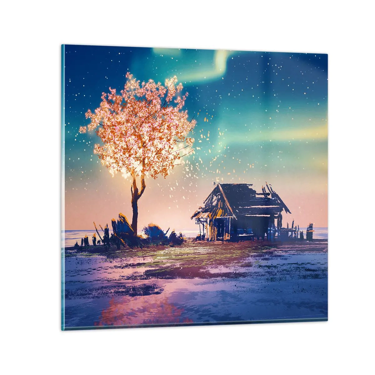 Billede på glas - Naturen går ikke over - 40x40 cm