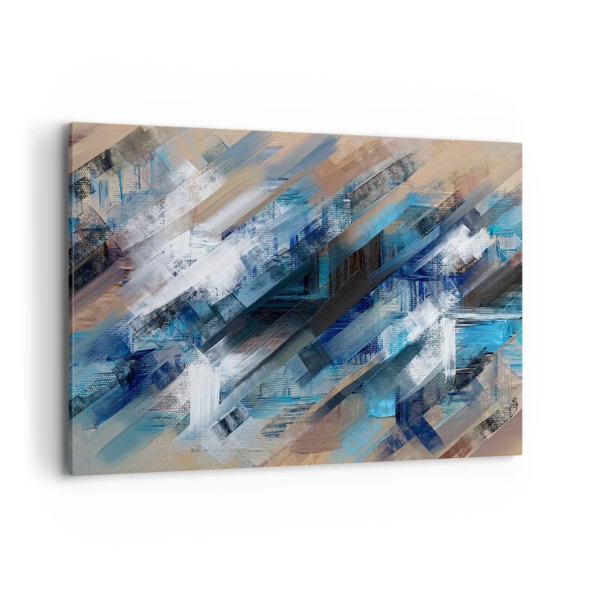 Lærredstryk - Billede på lærred - På en blå skråning - 100x70 cm