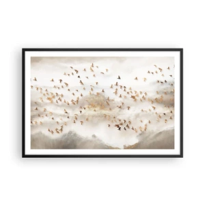 Plakat i sort ramme - Det er på tide... - 91x61 cm