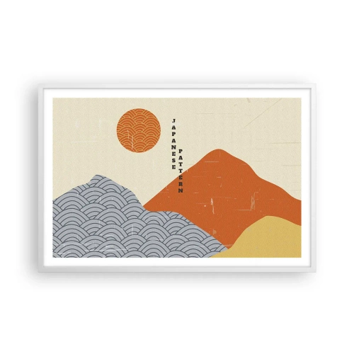 Plakat i hvid ramme - I den japanske ånd - 91x61 cm