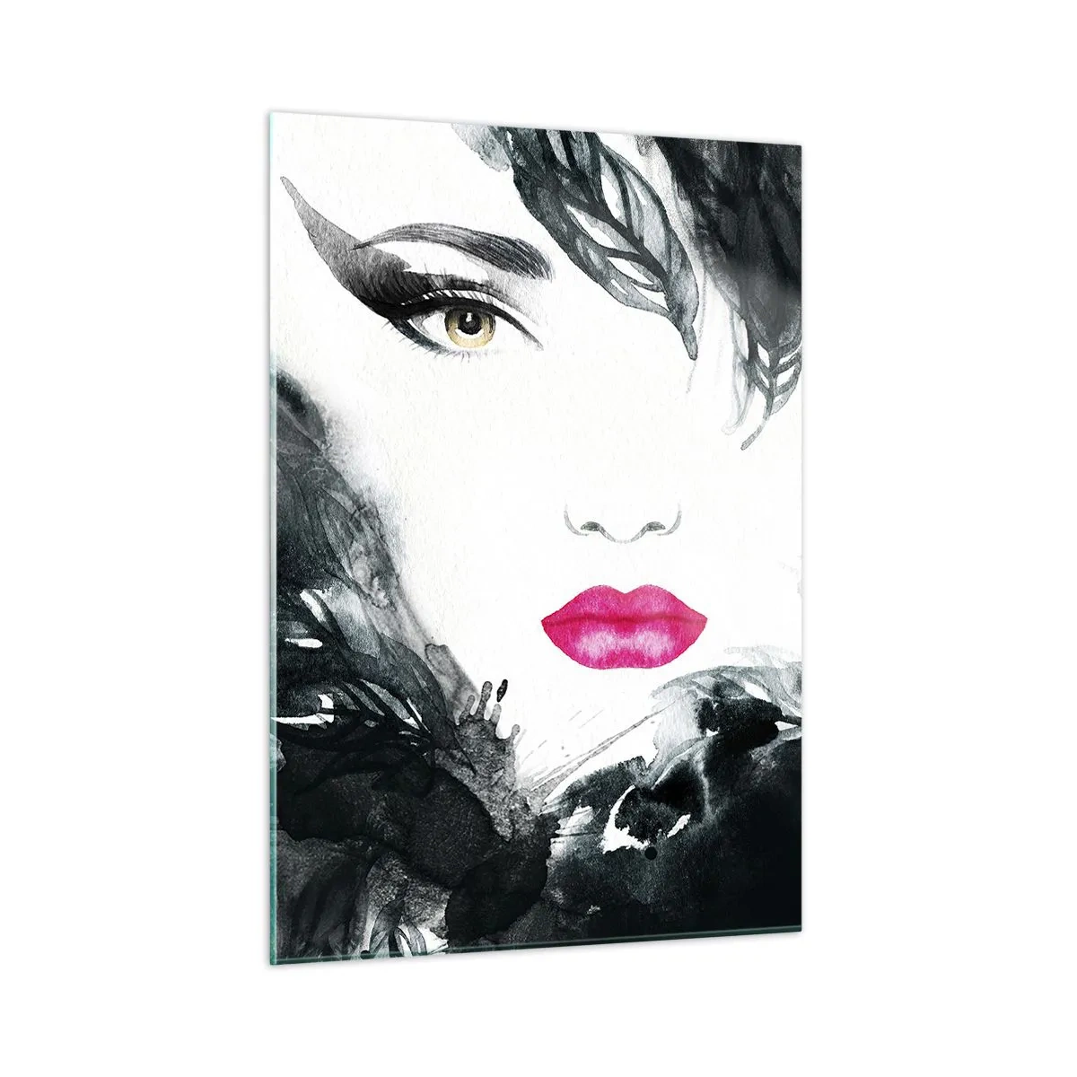 Billede på glas - OBS! Femme fatale - 50x70 cm