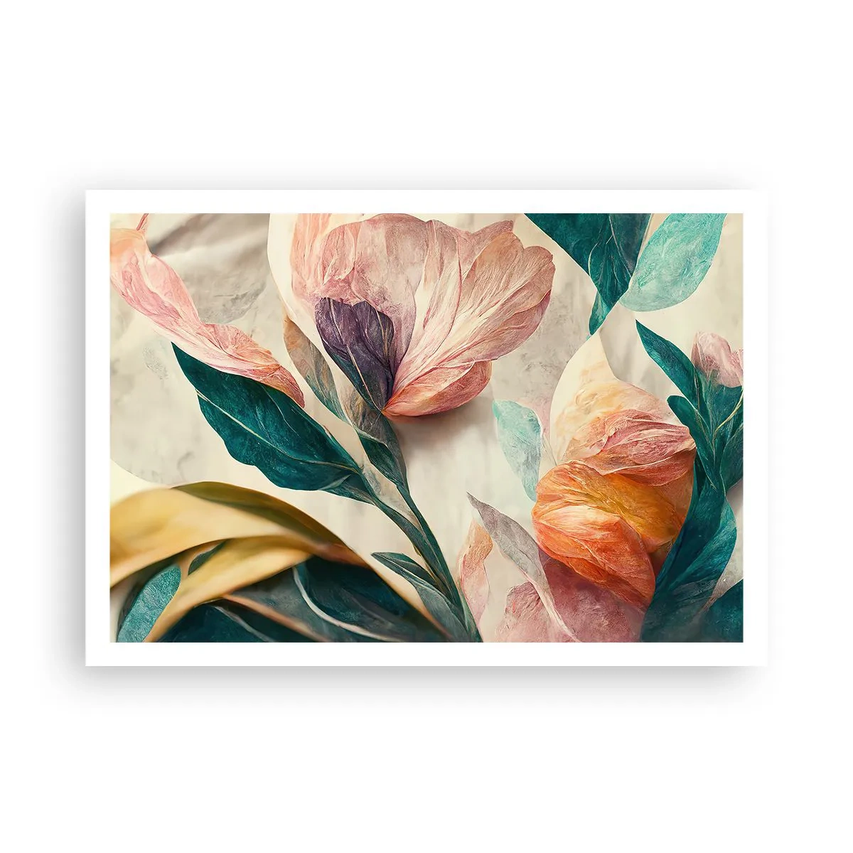 Plakat - Blomster på de sydlige øer - 100x70 cm