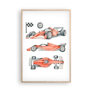 Plakat i ramme af lyst egetræ - At indhente en drøm - 61x91 cm