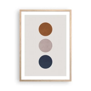 Plakat i ramme af lyst egetræ - Et symbol på perfektion - 50x70 cm