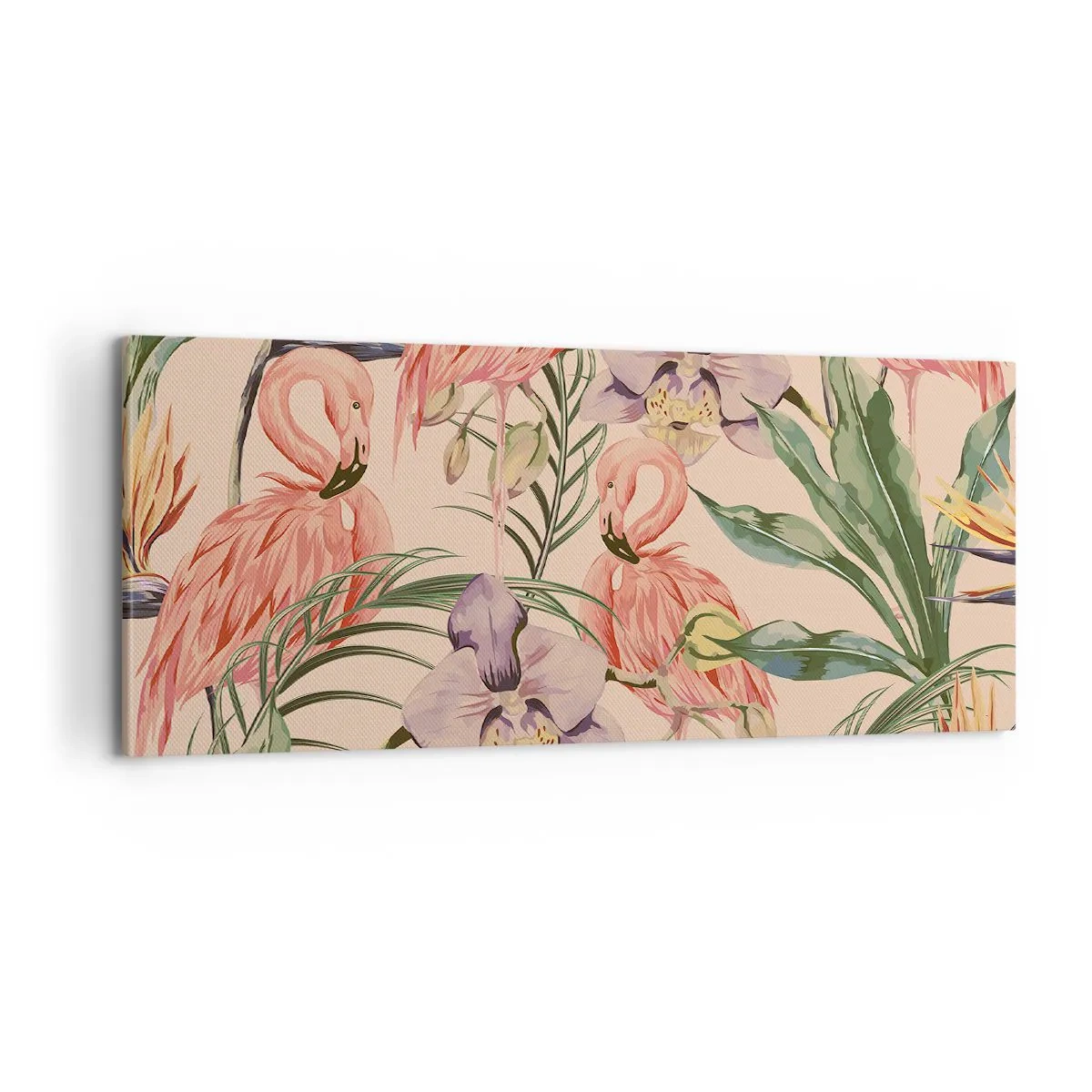 Lærredstryk - Billede på lærred - Lyserød blomstret ballet - 100x40 cm
