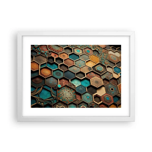 Plakat i hvid ramme - Arabiske ornamenter - en variation - 40x30 cm