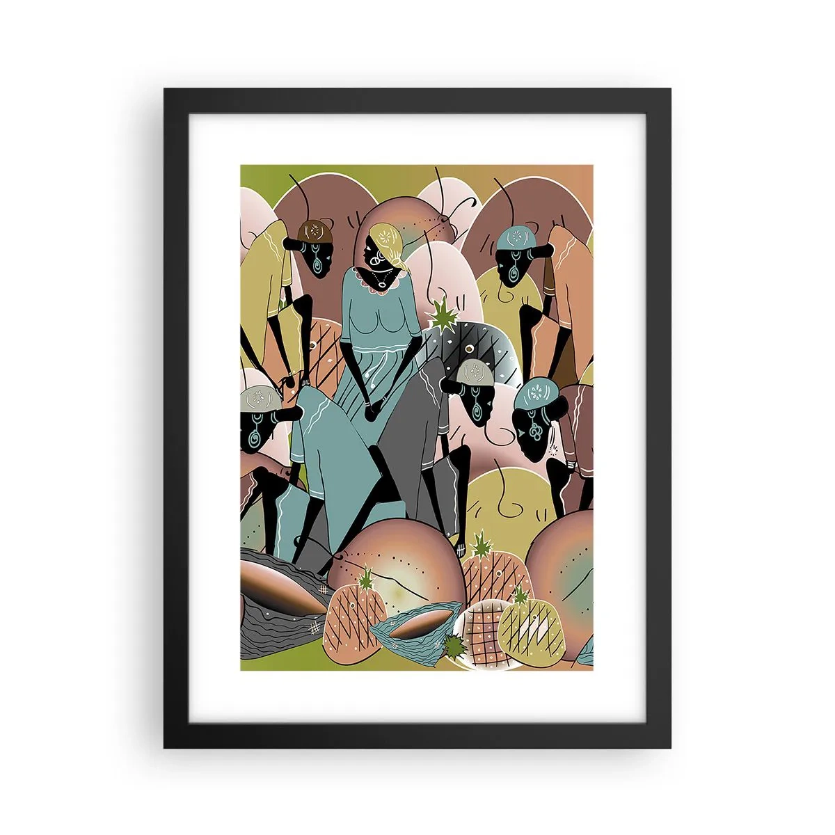 Plakat i sort ramme - Den store fejring er på vej - 30x40 cm