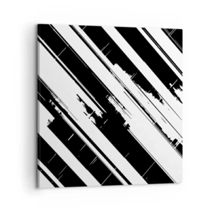 Lærredstryk - Billede på lærred - Intens og dynamisk komposition - 60x60 cm