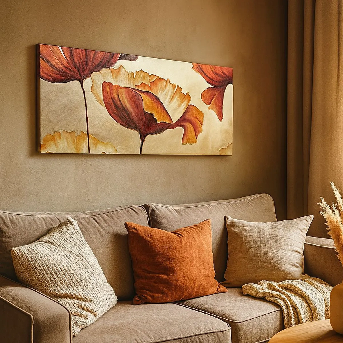 Lærredstryk - Billede på lærred - Marker - 100x40 cm