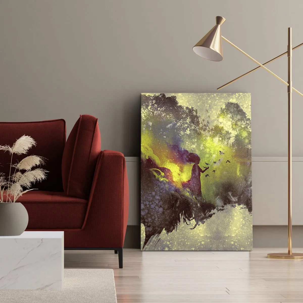 Lærredstryk - Billede på lærred - Moder Natur - 50x70 cm