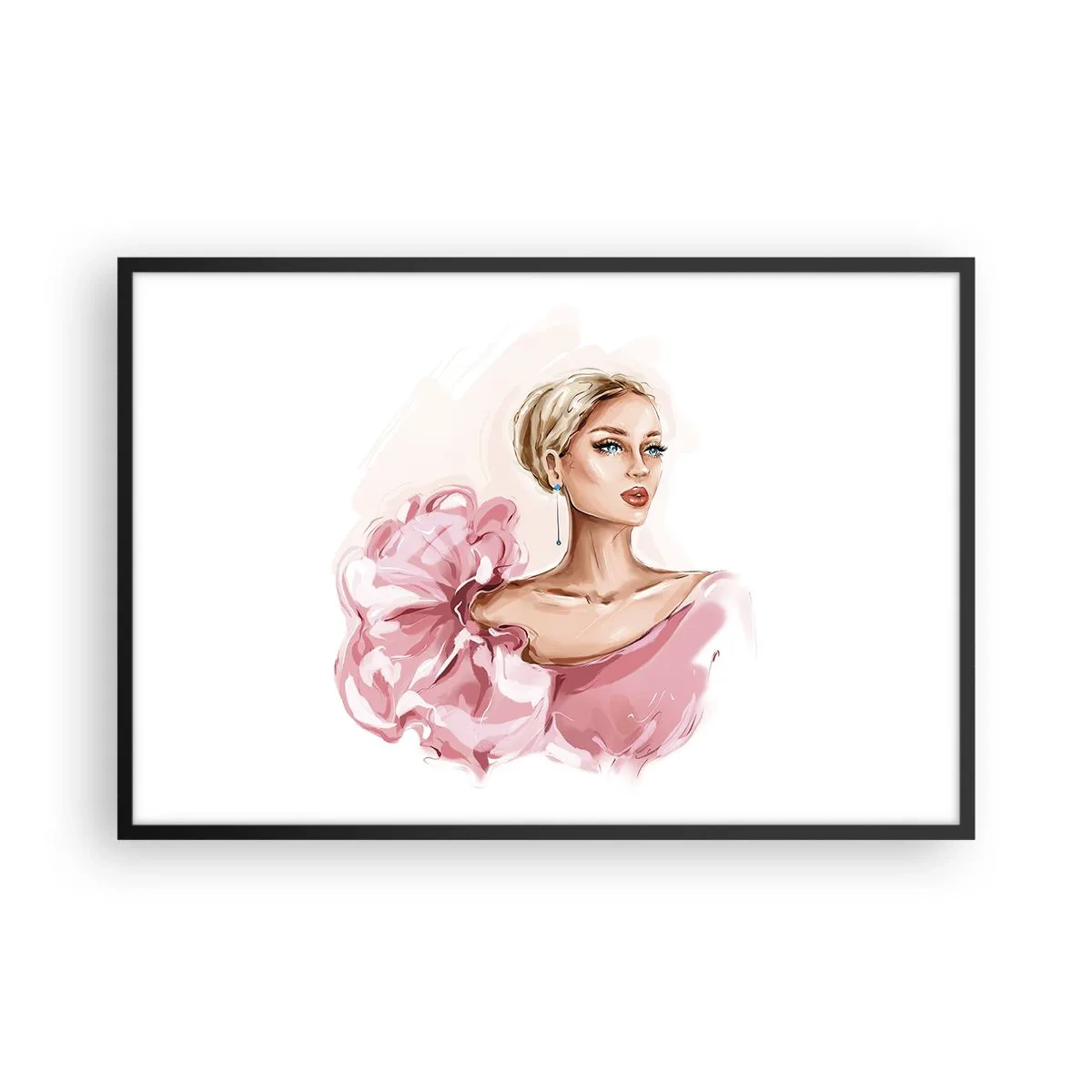 Plakat i sort ramme - Som malet... - 91x61 cm