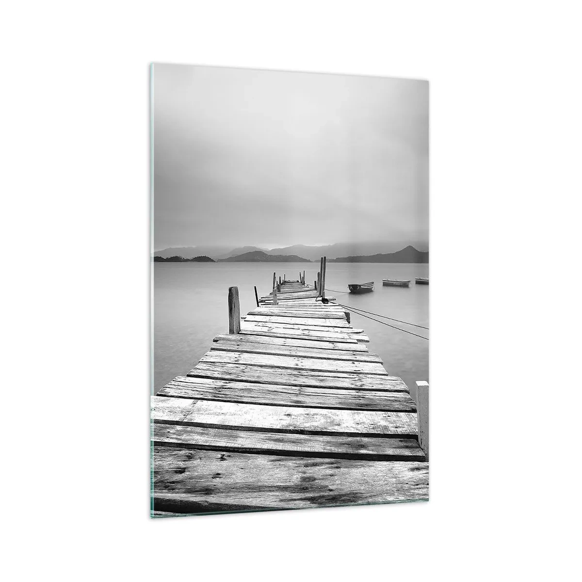 Billede på glas - Ud over bjergene, hinsides havene - 70x100 cm