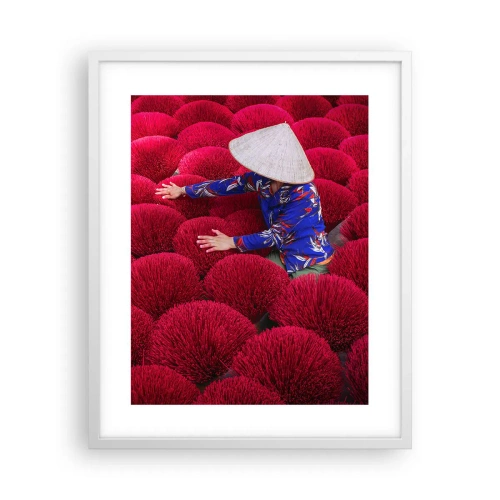 Plakat i hvid ramme - I en rismark - 40x50 cm