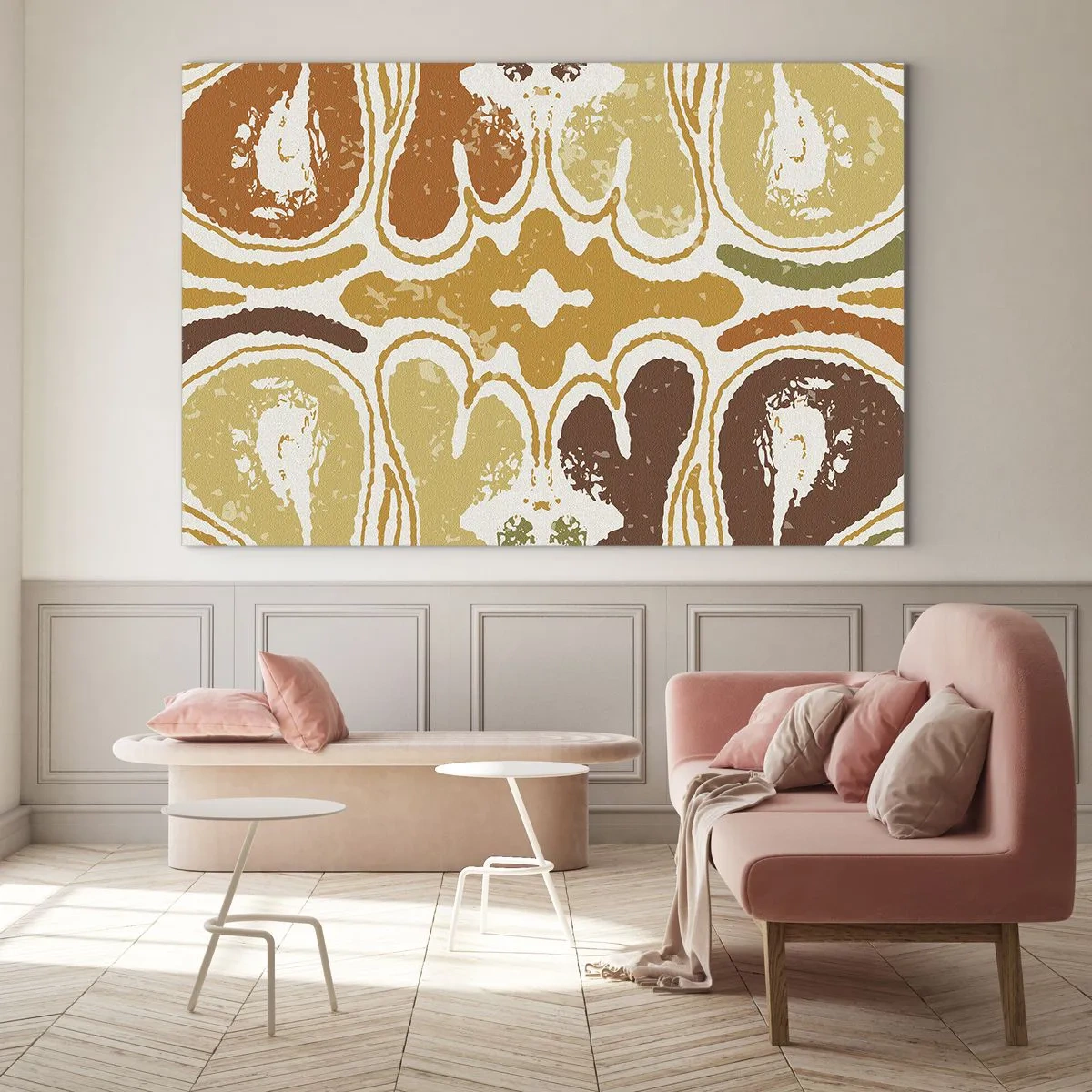 Billede på glas - Sentimental abstraktion - 100x70 cm