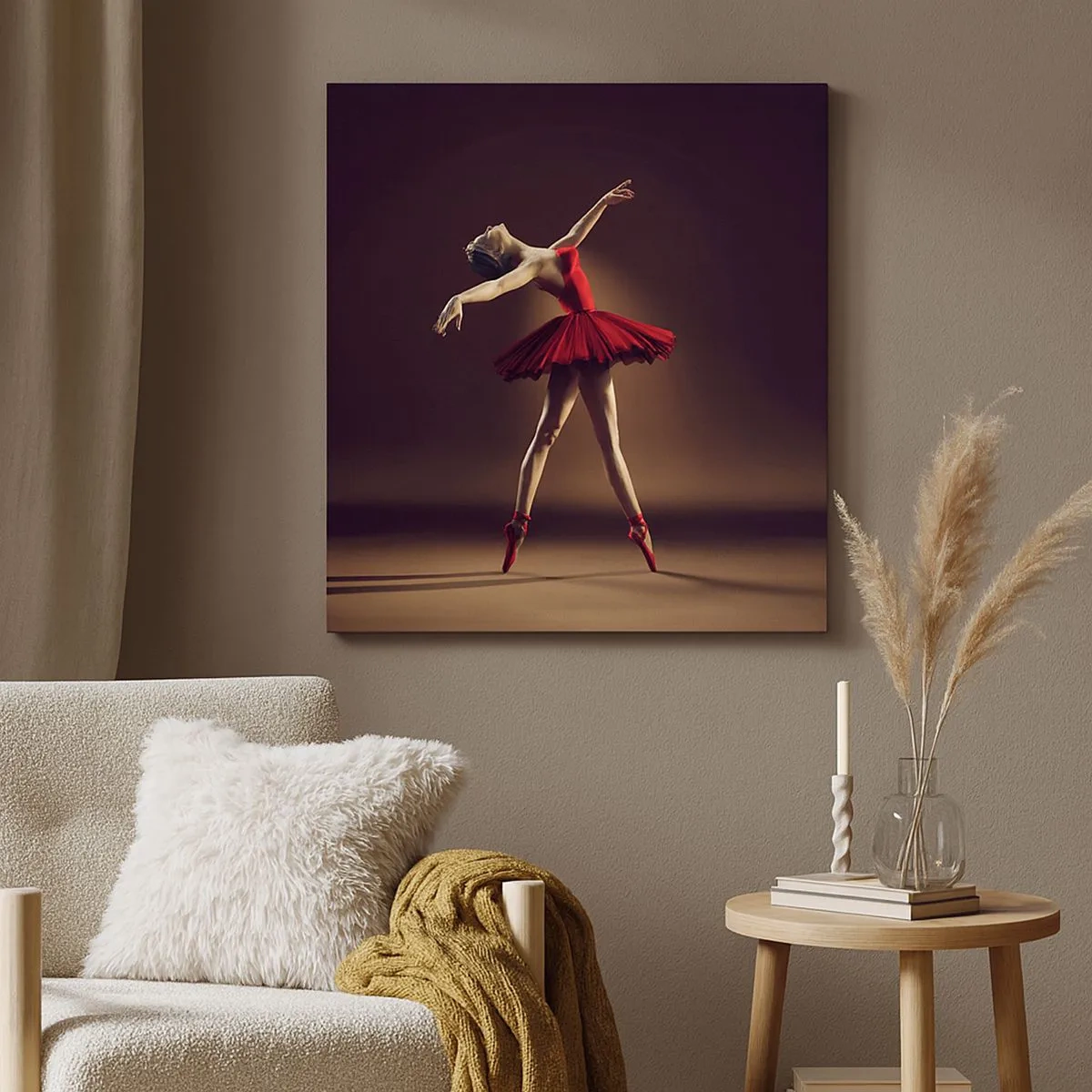 Lærredstryk - Billede på lærred - Prima ballerina - 30x30 cm