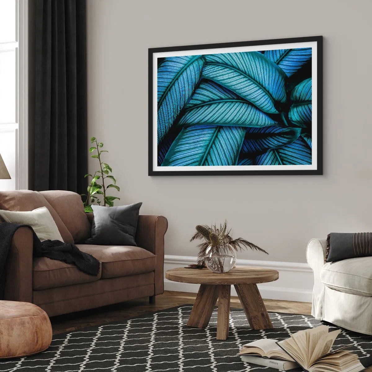 Plakat i sort ramme - Livslinjer - 70x50 cm