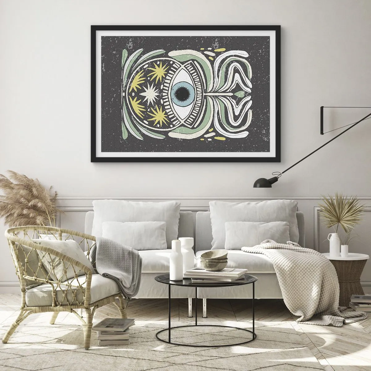 Plakat i sort ramme - Stammeritualer - 70x50 cm