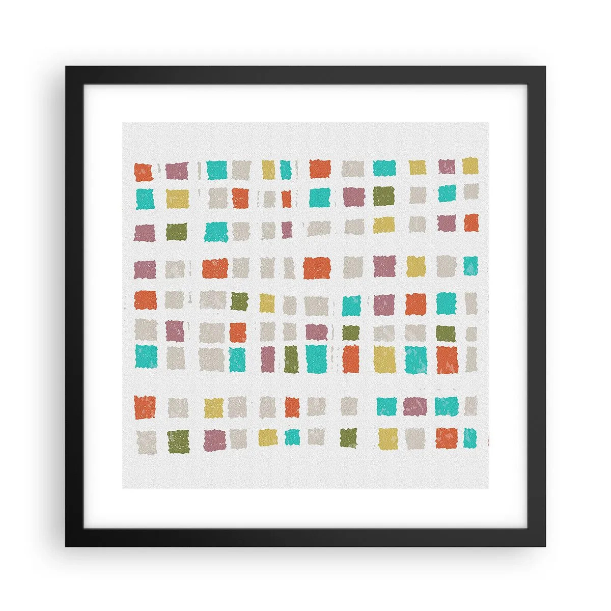 Plakat i sort ramme - Ukendt leg - 40x40 cm