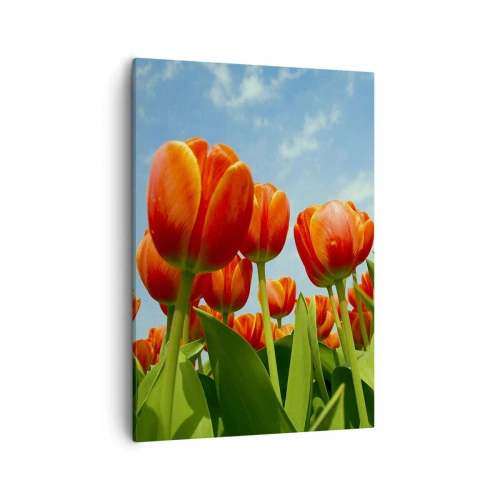 Lærredstryk - Billede på lærred - Bortset fra den blå himmel behøver de intet i livet - 50x70 cm