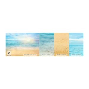 Prøve Fototapet Selvklæbende Deluxe Sticker - Det store blå - Hav, Udsigt, Strand - 100x30 cm