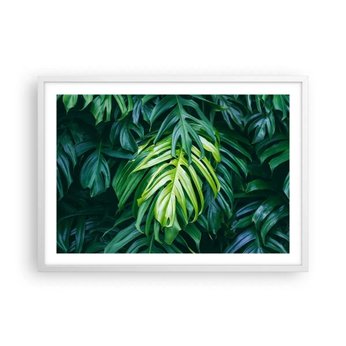 Plakat i hvid ramme - Fordyb dig i friskhed - 70x50 cm