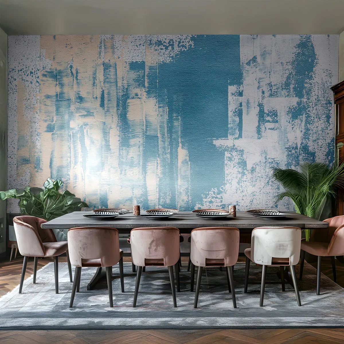 Fototapet på mål Premium Canvas - Gennem istappen - Abstraktion, Stykke, Moderne mønster