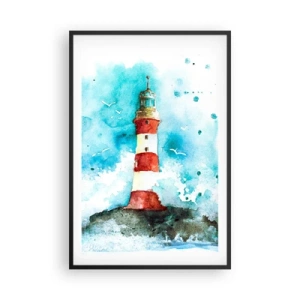 Plakat i sort ramme - Elementernes enhed - 61x91 cm