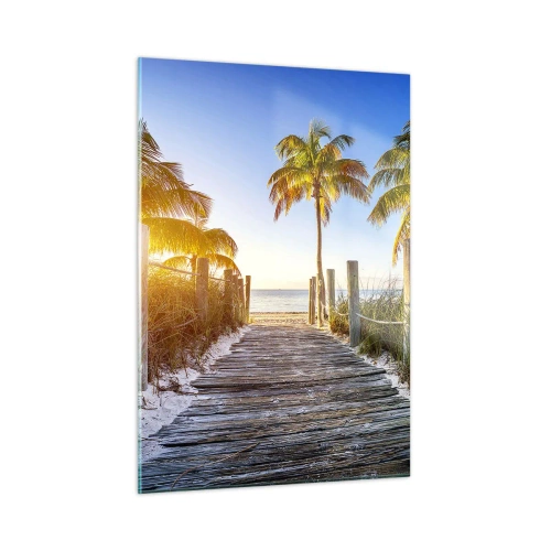 Billede på glas - Direkte til paradis - 50x70 cm