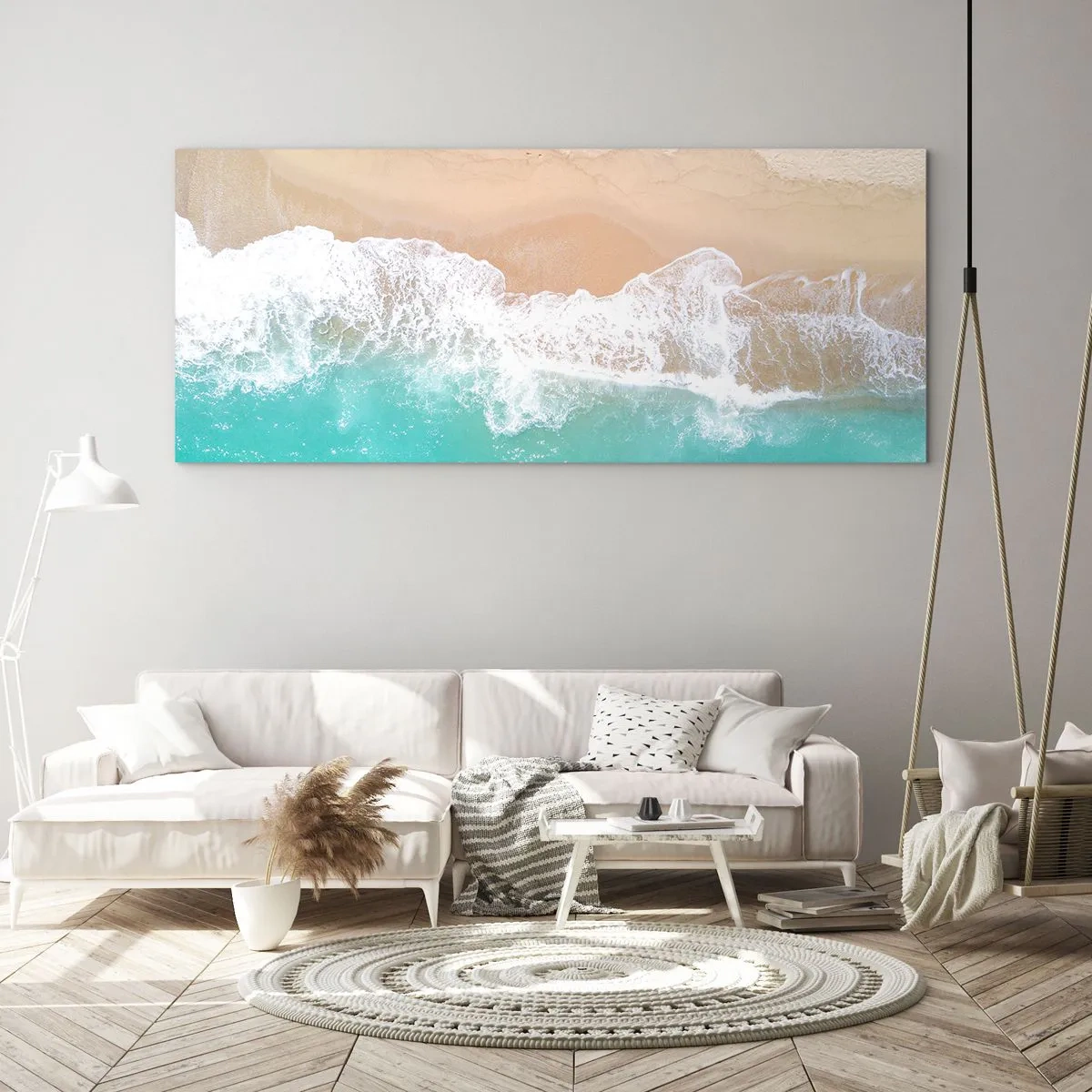 Billede på glas - Kærlig berøring - 120x50 cm