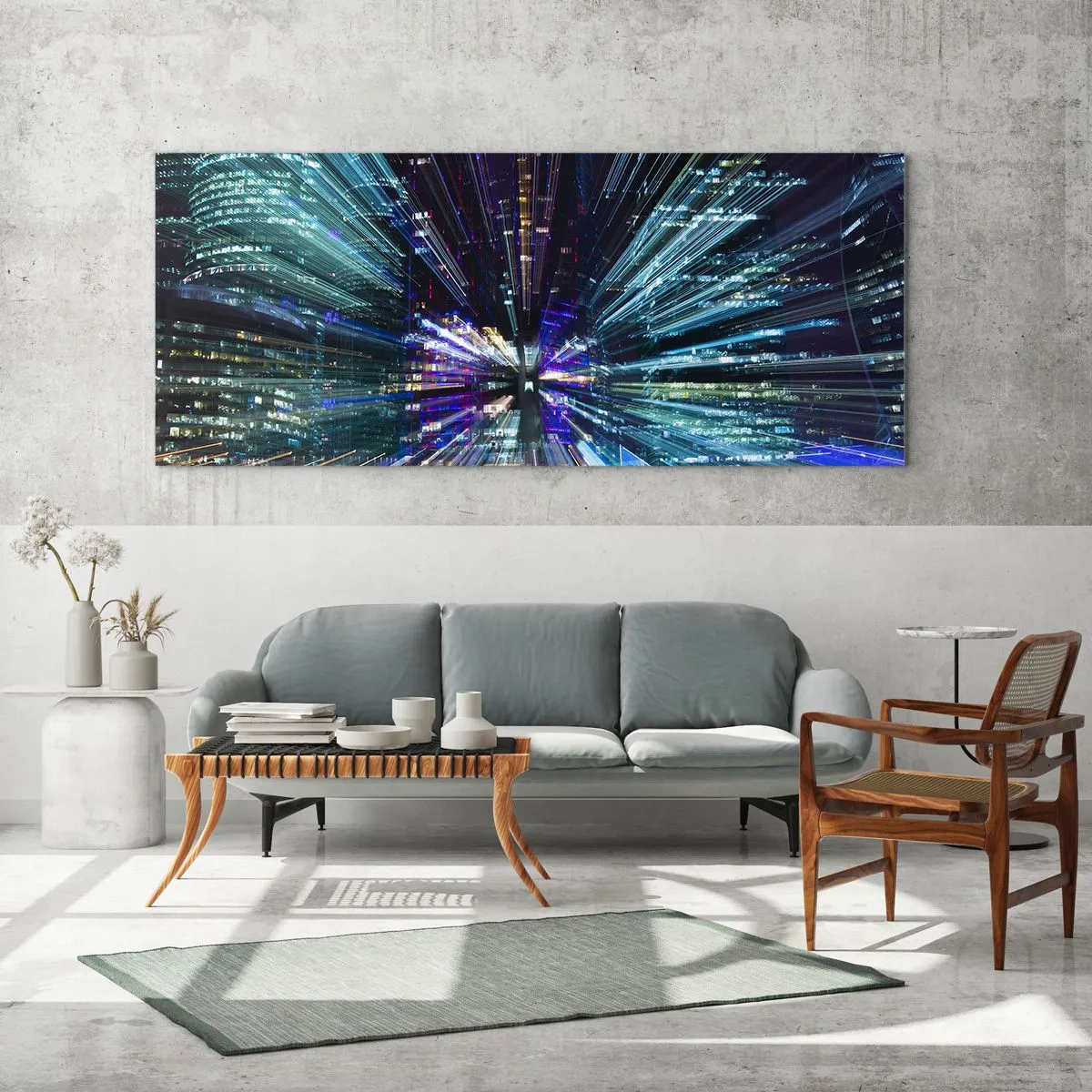 Billede på glas - Overgang til hyperrummet - 90x30 cm