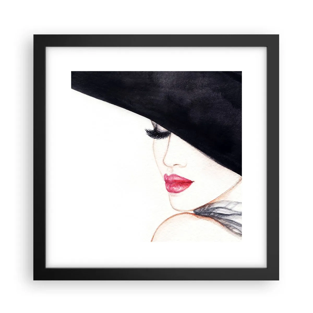 Plakat i sort ramme - Elegance og sensualitet - 30x30 cm