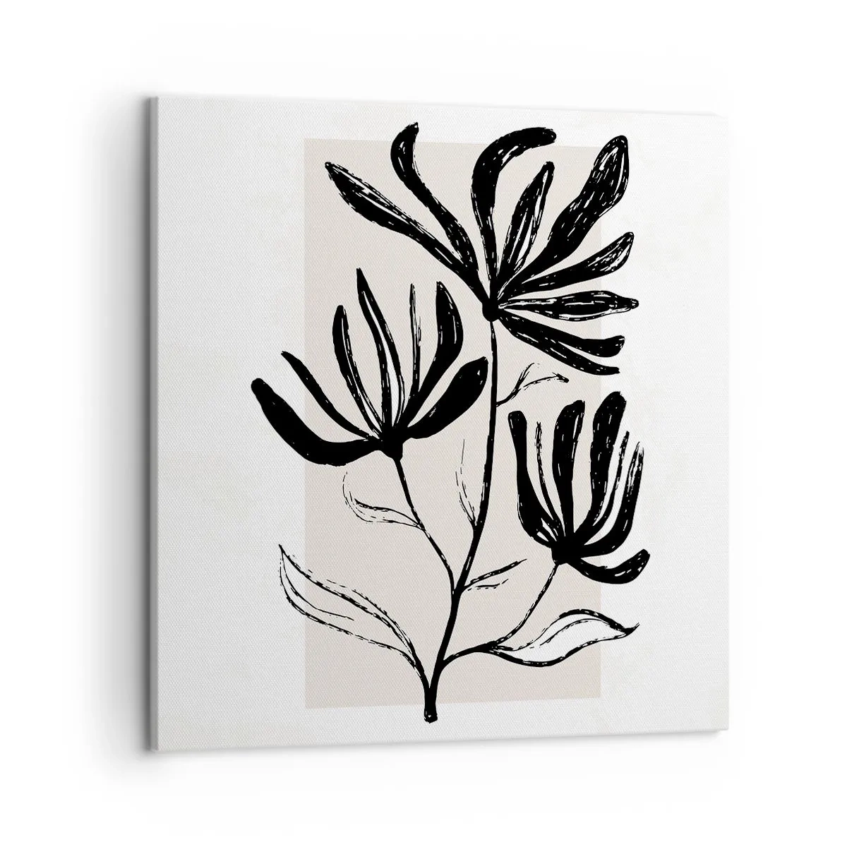 Lærredstryk - Billede på lærred - Skitse til et herbarium - 50x50 cm