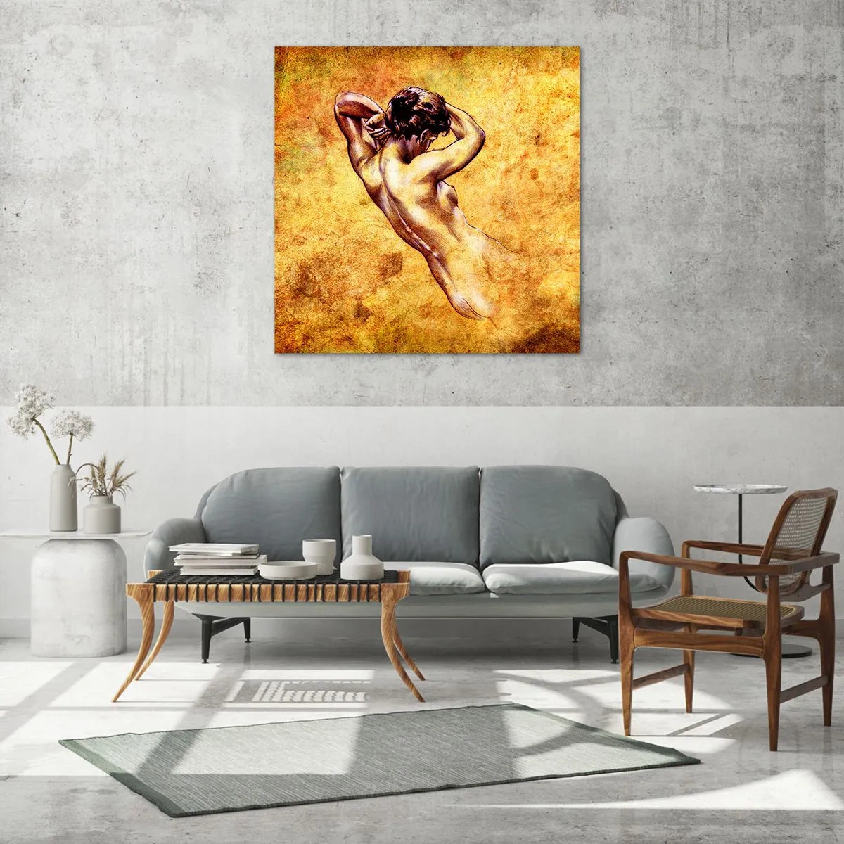 Billede på glas - Afsløret, men stadig et mysterium - 70x70 cm