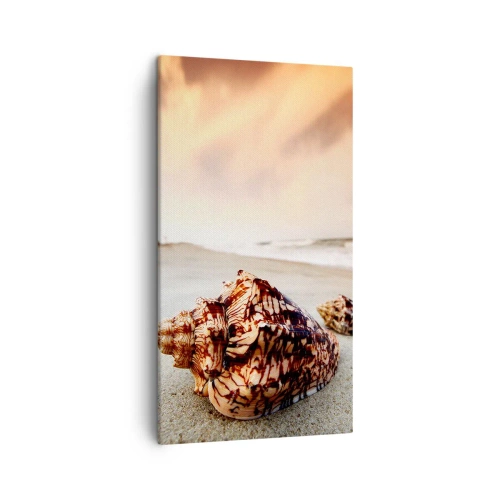 Lærredstryk - Billede på lærred - Bølgebevægelser - 45x80 cm