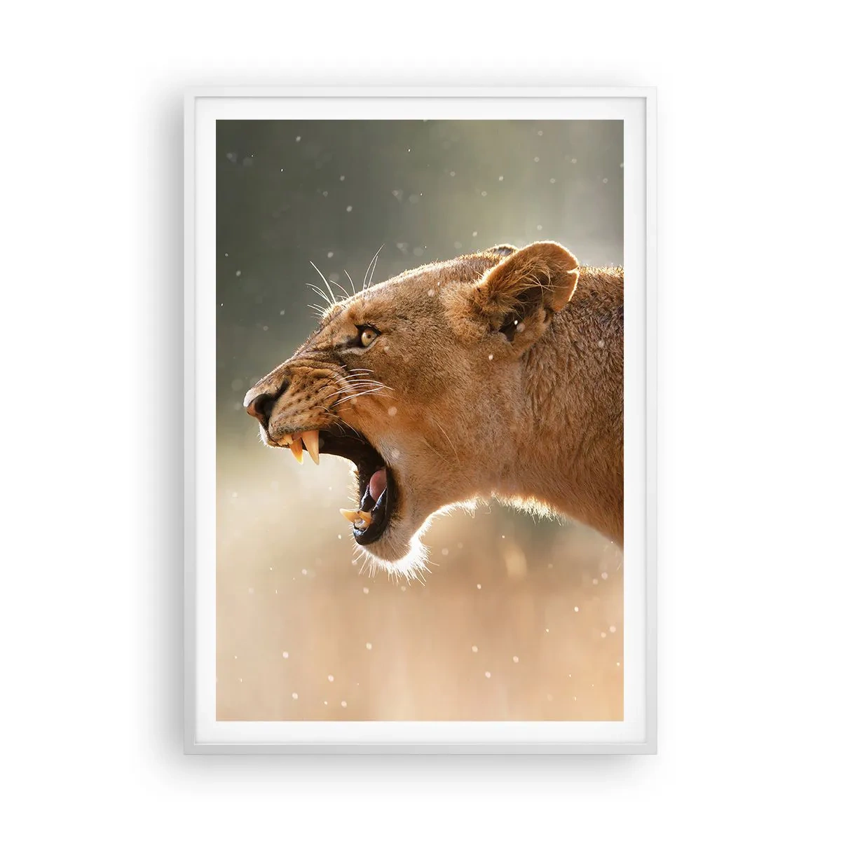 Plakat i hvid ramme - Prøv ikke at lytte - 70x100 cm