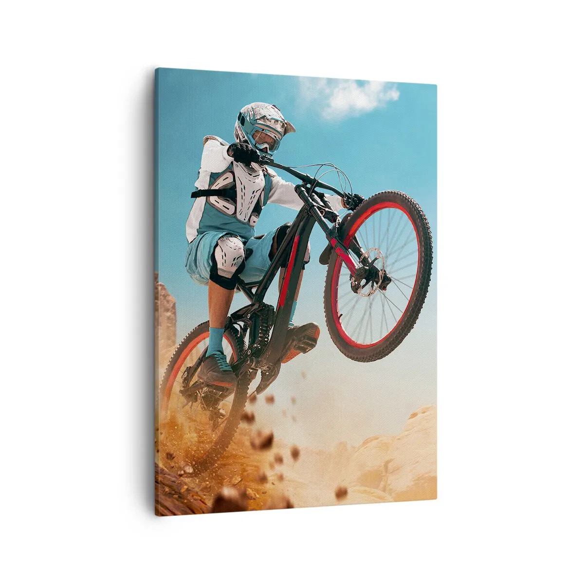 Lærredstryk - Billede på lærred - Cykel-dæmonisk galskab - 50x70 cm