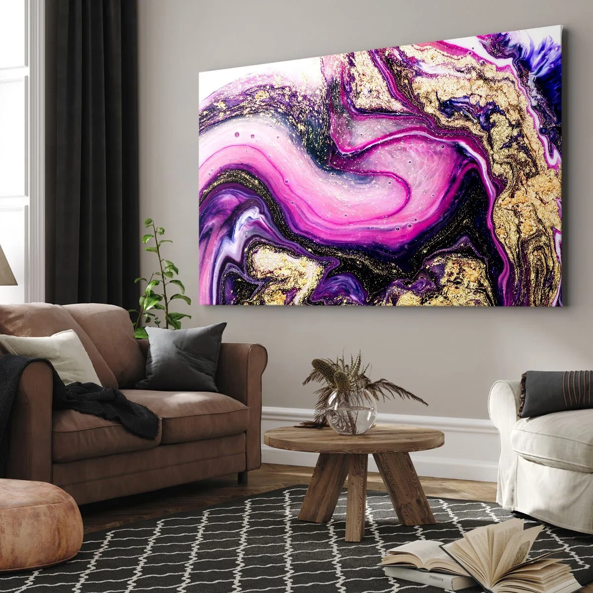Lærredstryk - Billede på lærred - Et øjeblik bag kulisserne - 100x70 cm