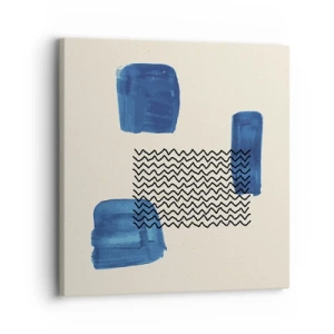 Lærredstryk - Billede på lærred - Abstrakt kvartet - 30x30 cm