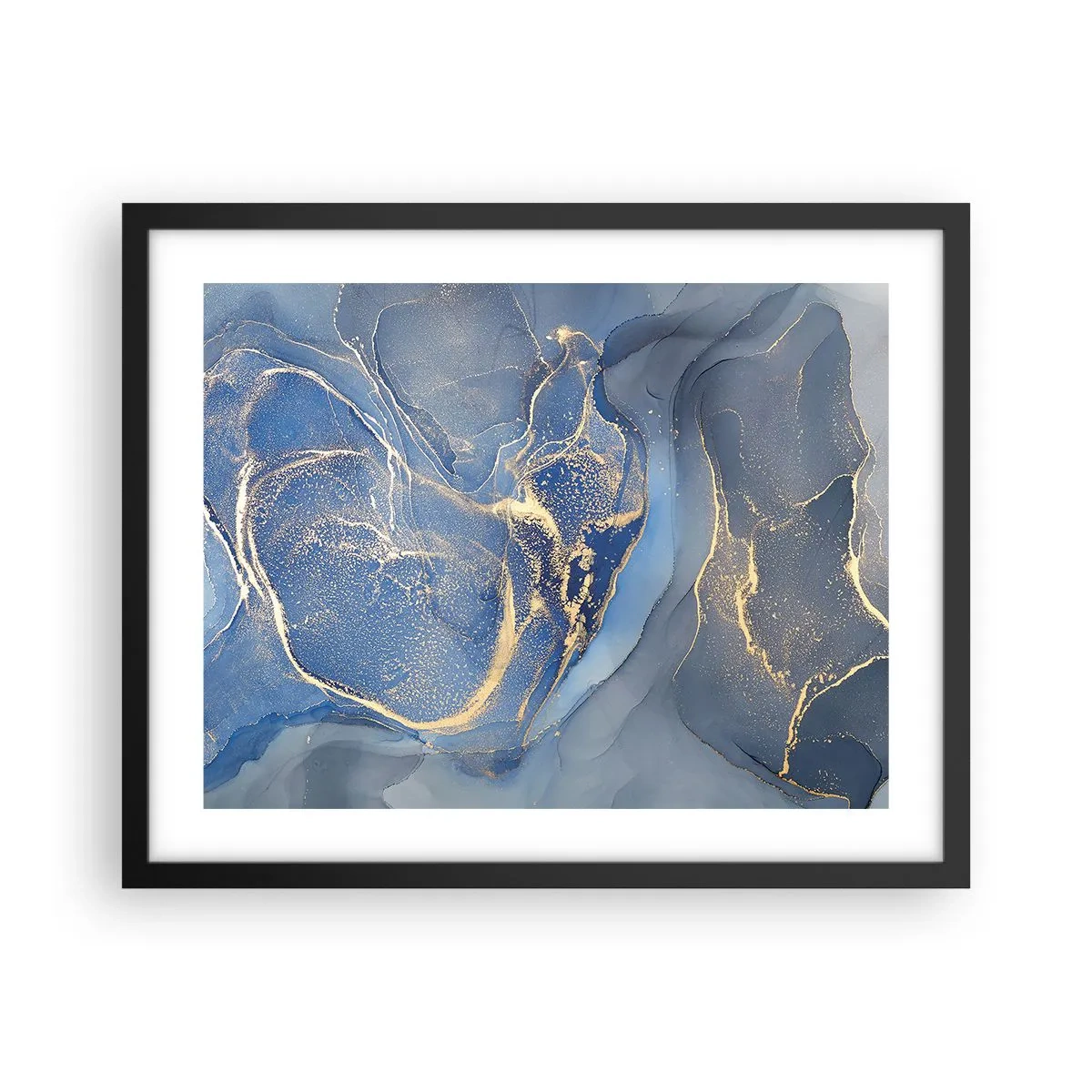 Plakat i sort ramme - Guldstøv - 50x40 cm