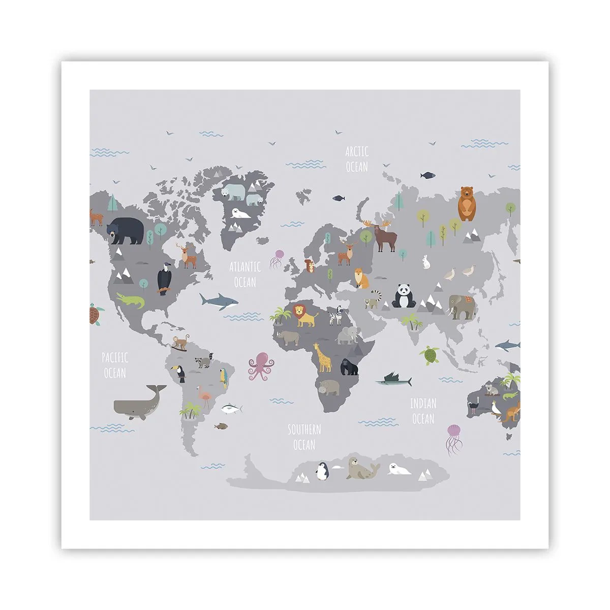 Plakat - Fortæl mig, hvor du er fra... - 60x60 cm