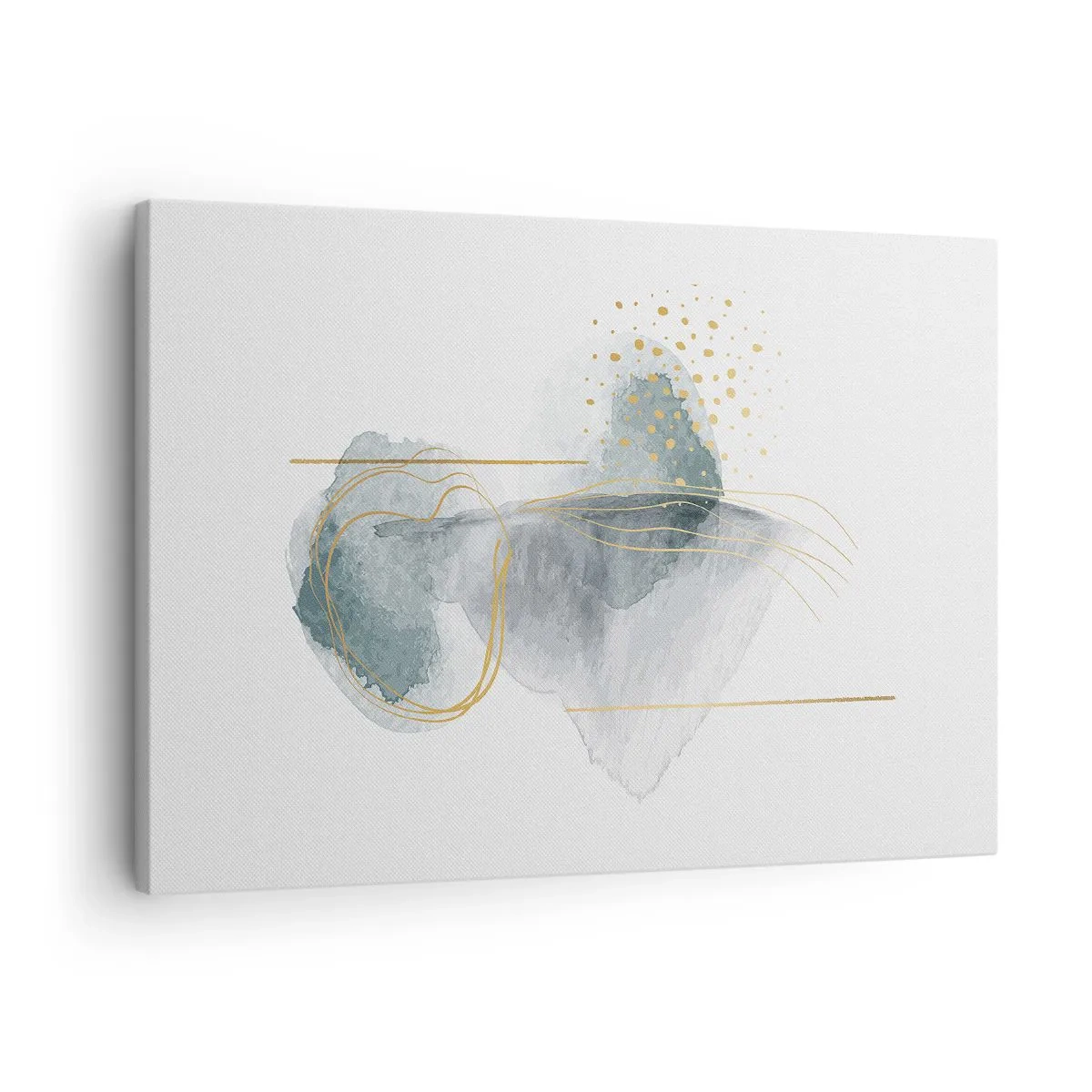 Lærredstryk - Billede på lærred - Om forholdet mellem grå og guld - 70x50 cm
