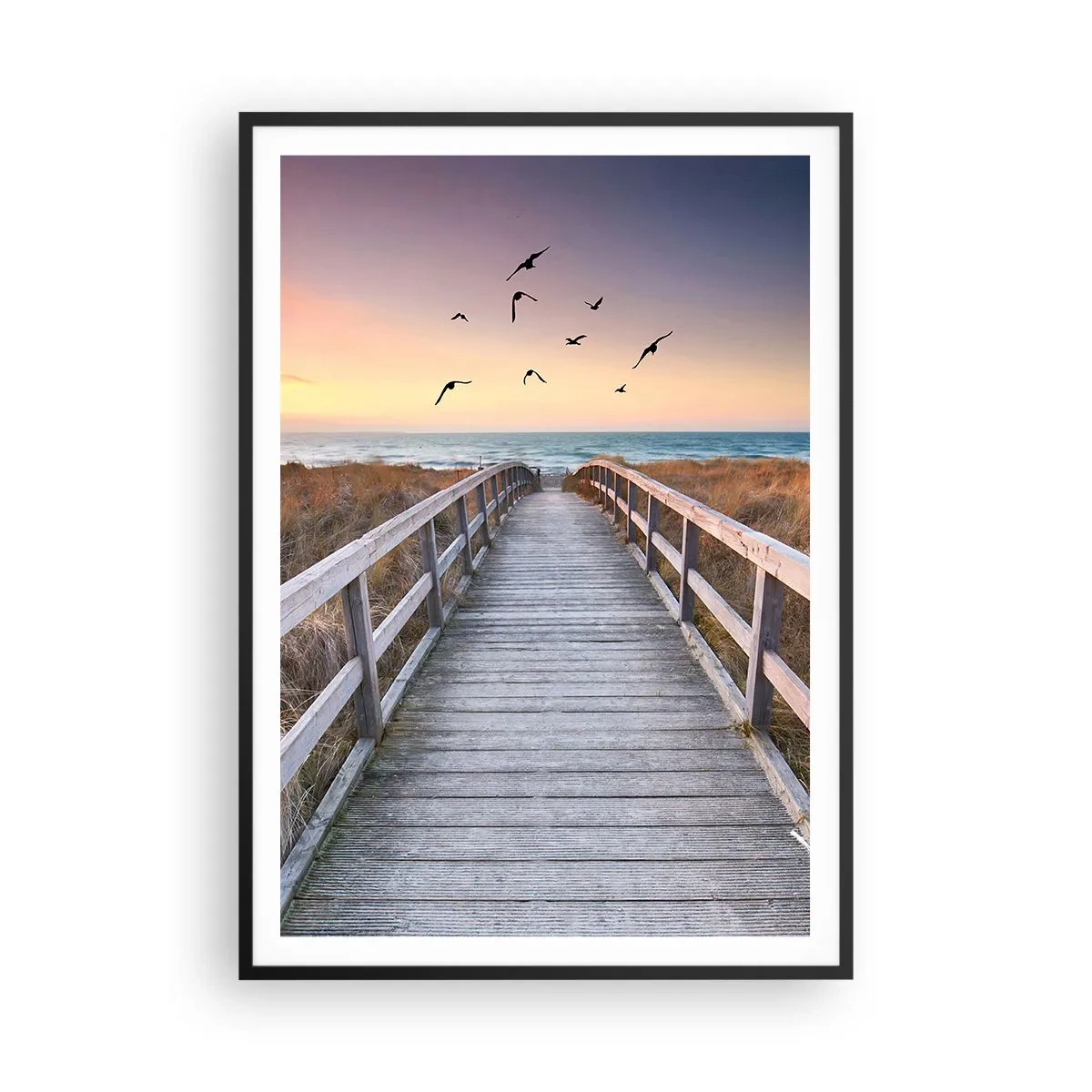 Plakat i sort ramme - Rummet med højder - 70x100 cm